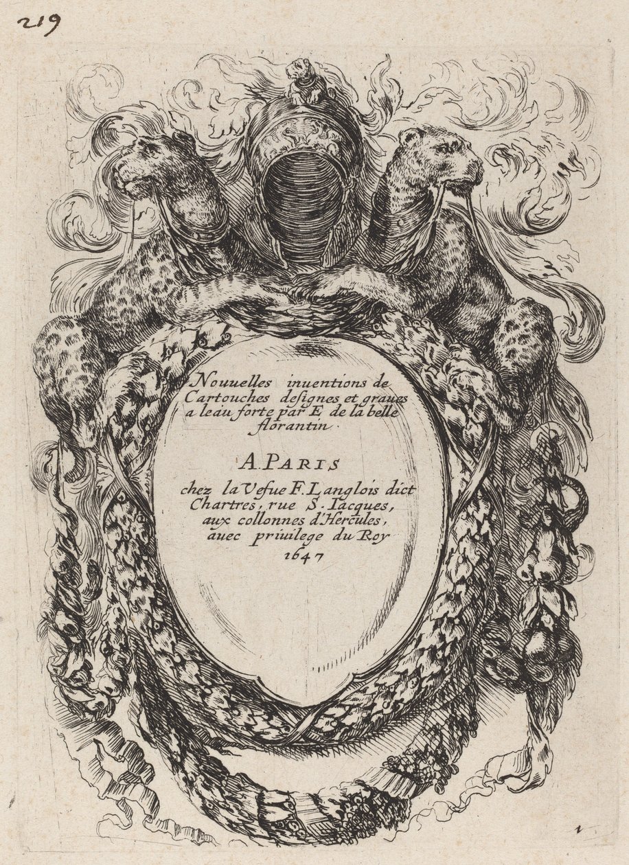A patronok új találmányainak címlapja, 1647. alkotó: Stefano della Bella