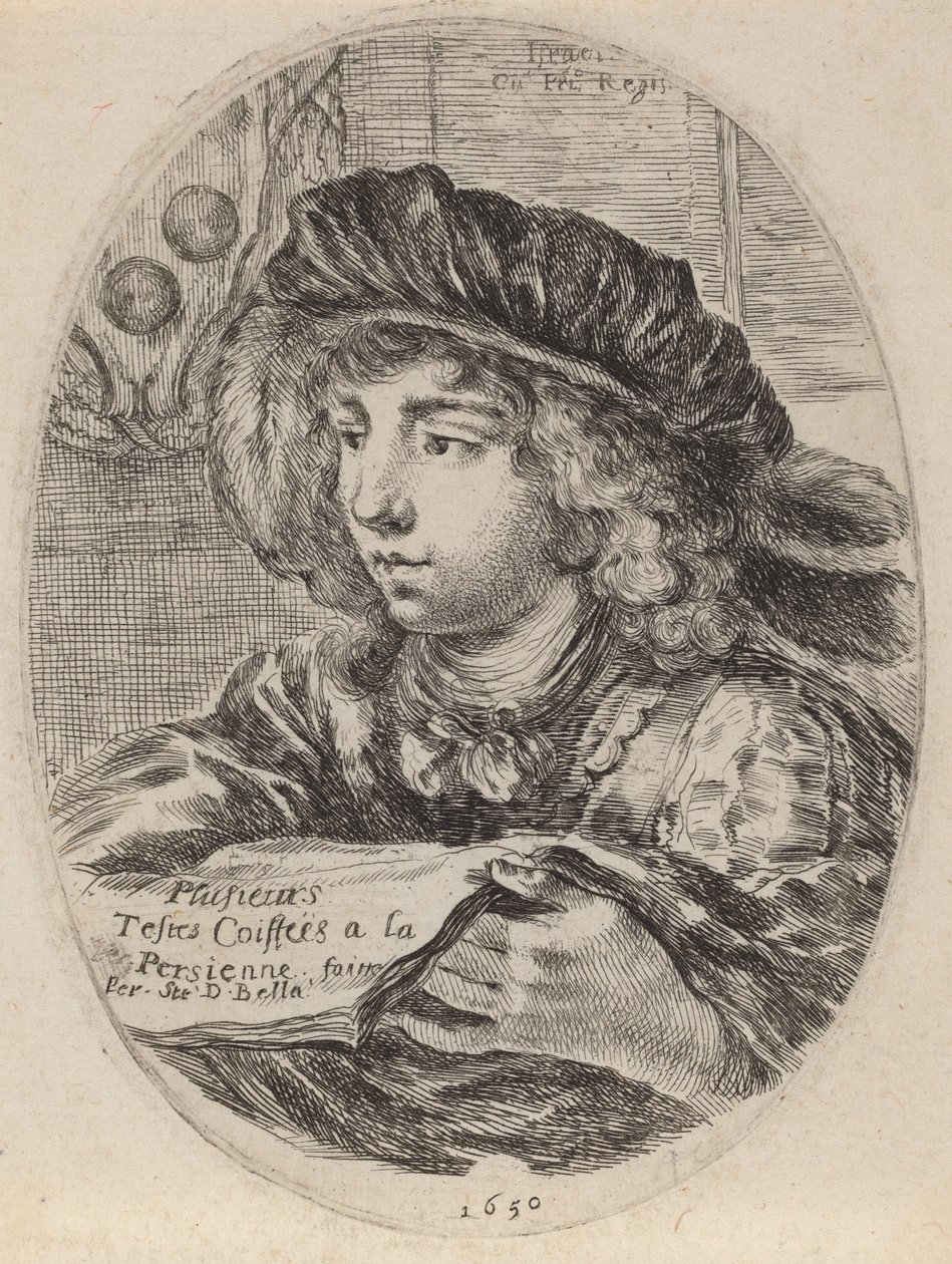 Több Testes Coiffées à la Persienne címlapja, 1650. alkotó: Stefano della Bella