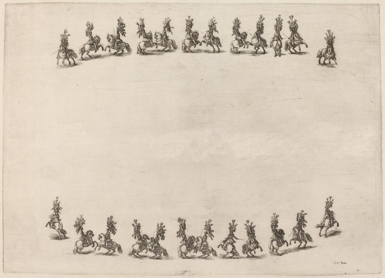 Huszonnégy kavargó lovag, 1652. alkotó: Stefano della Bella