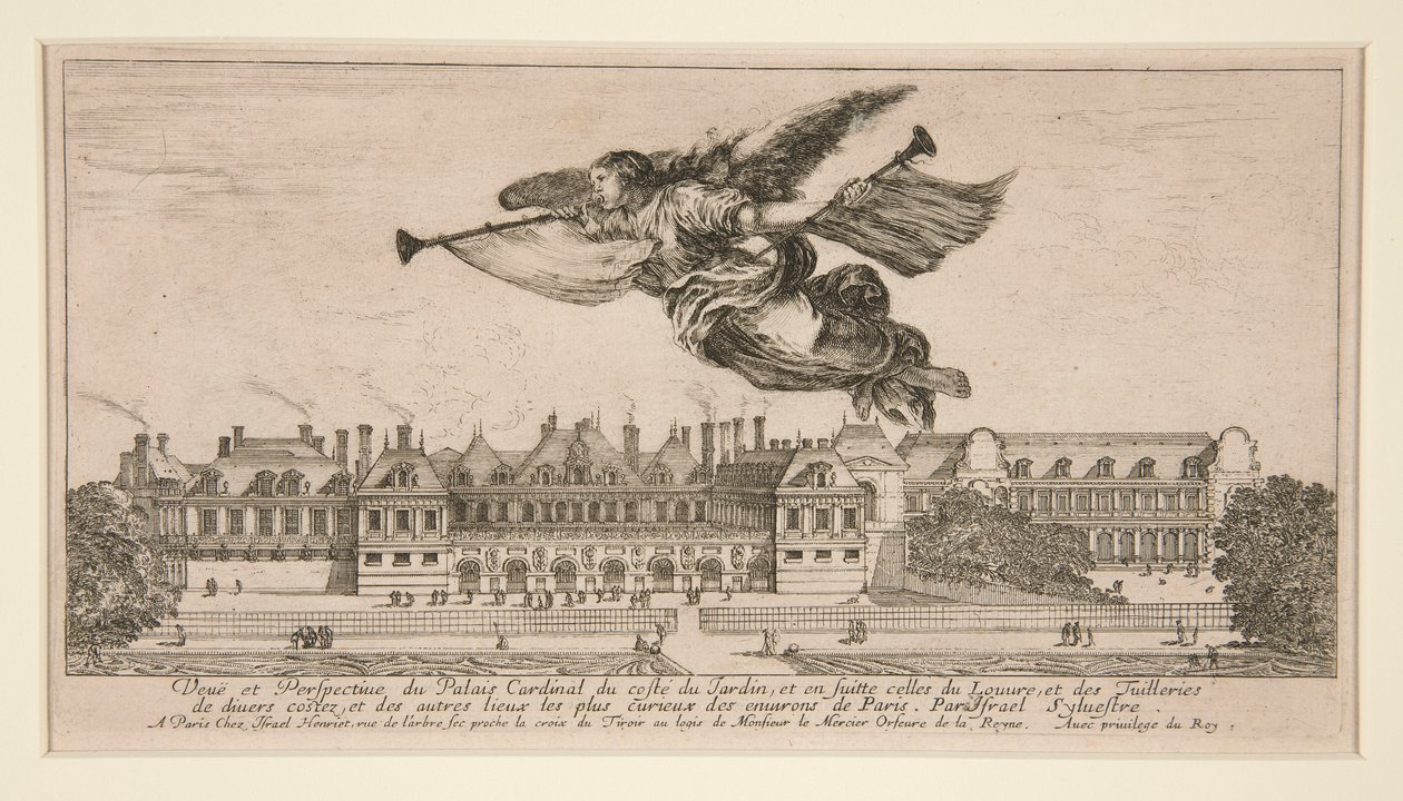 Veue et Perspective du Palais Cardinal (A Cardinal Palace nézete és perspektívája) alkotó: Stefano della Bella