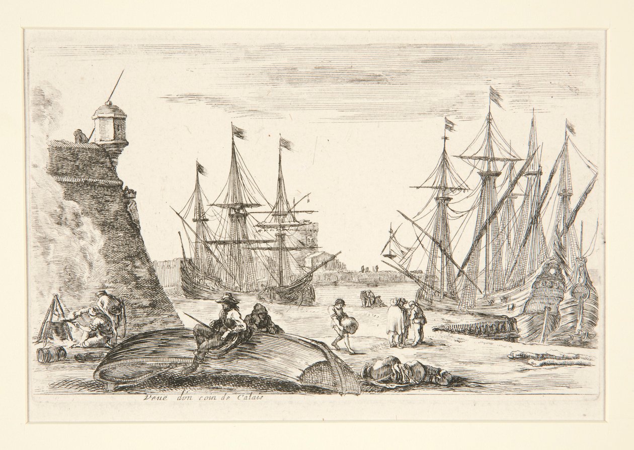 Kilátás Calais sarkára (Vue d alkotó: Stefano della Bella