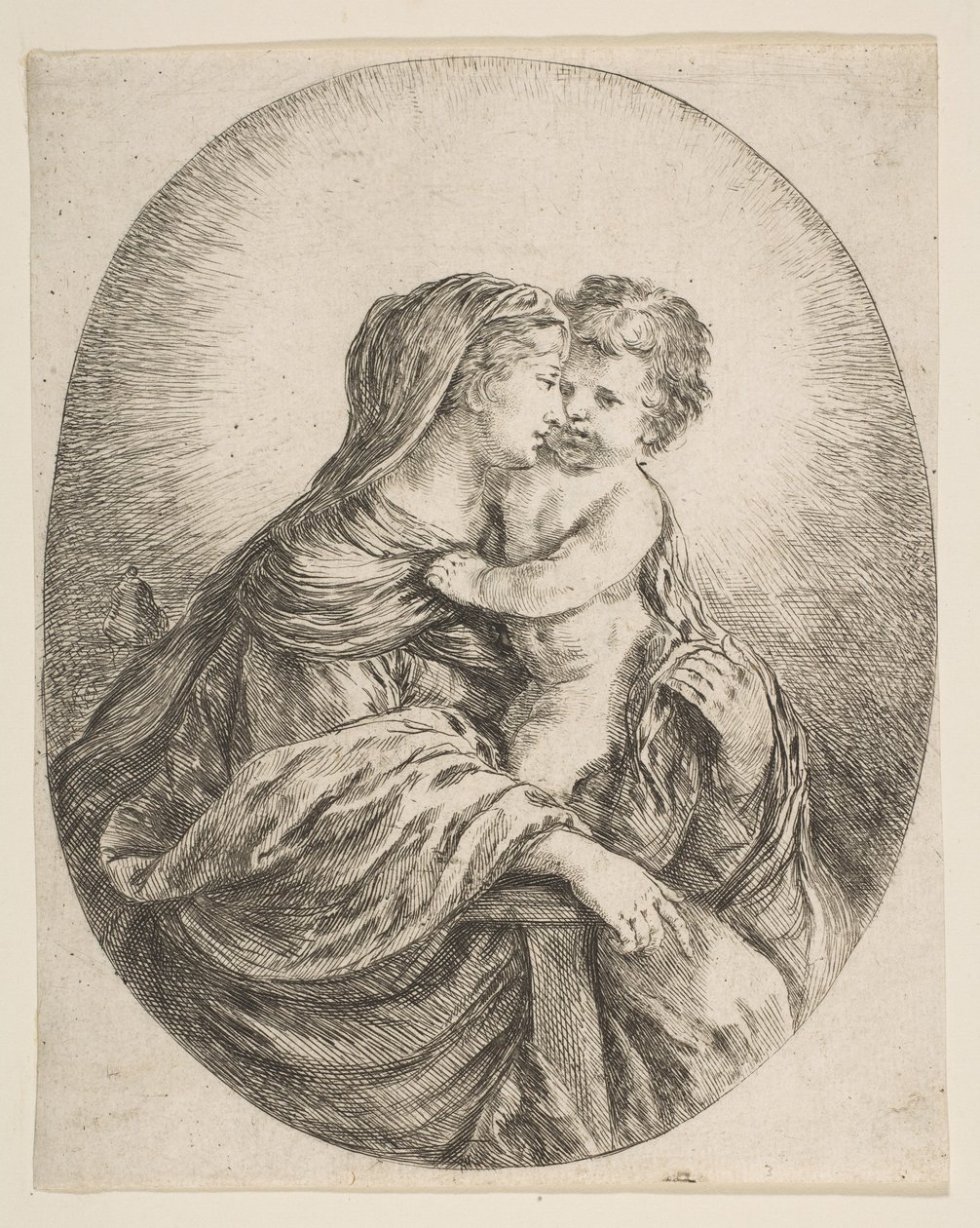 A gyermek Krisztust ölelő Szűz, kb. 1641. alkotó: Stefano della Bella