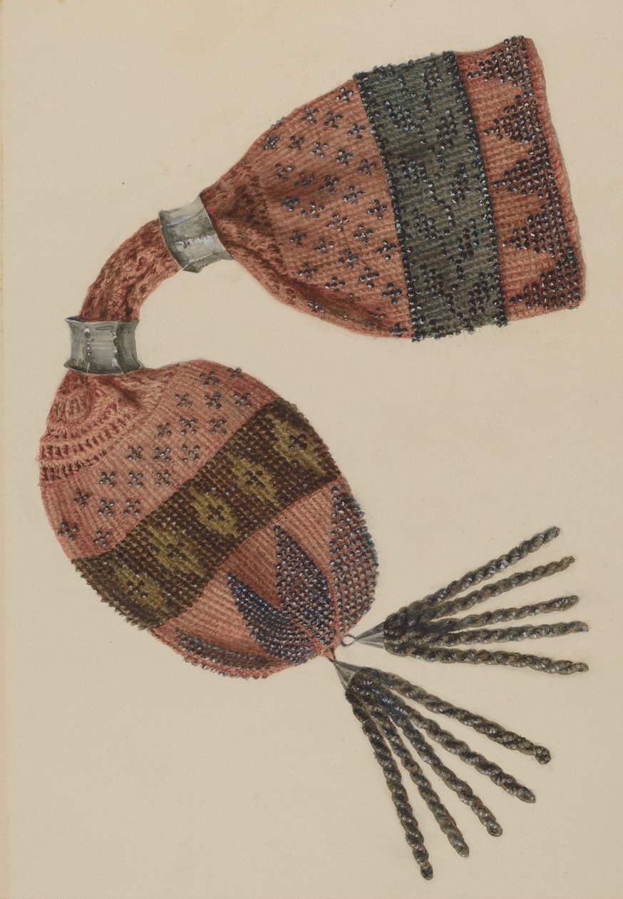 Gyöngyös erszény, c. 1940. alkotó: Stella Mosher