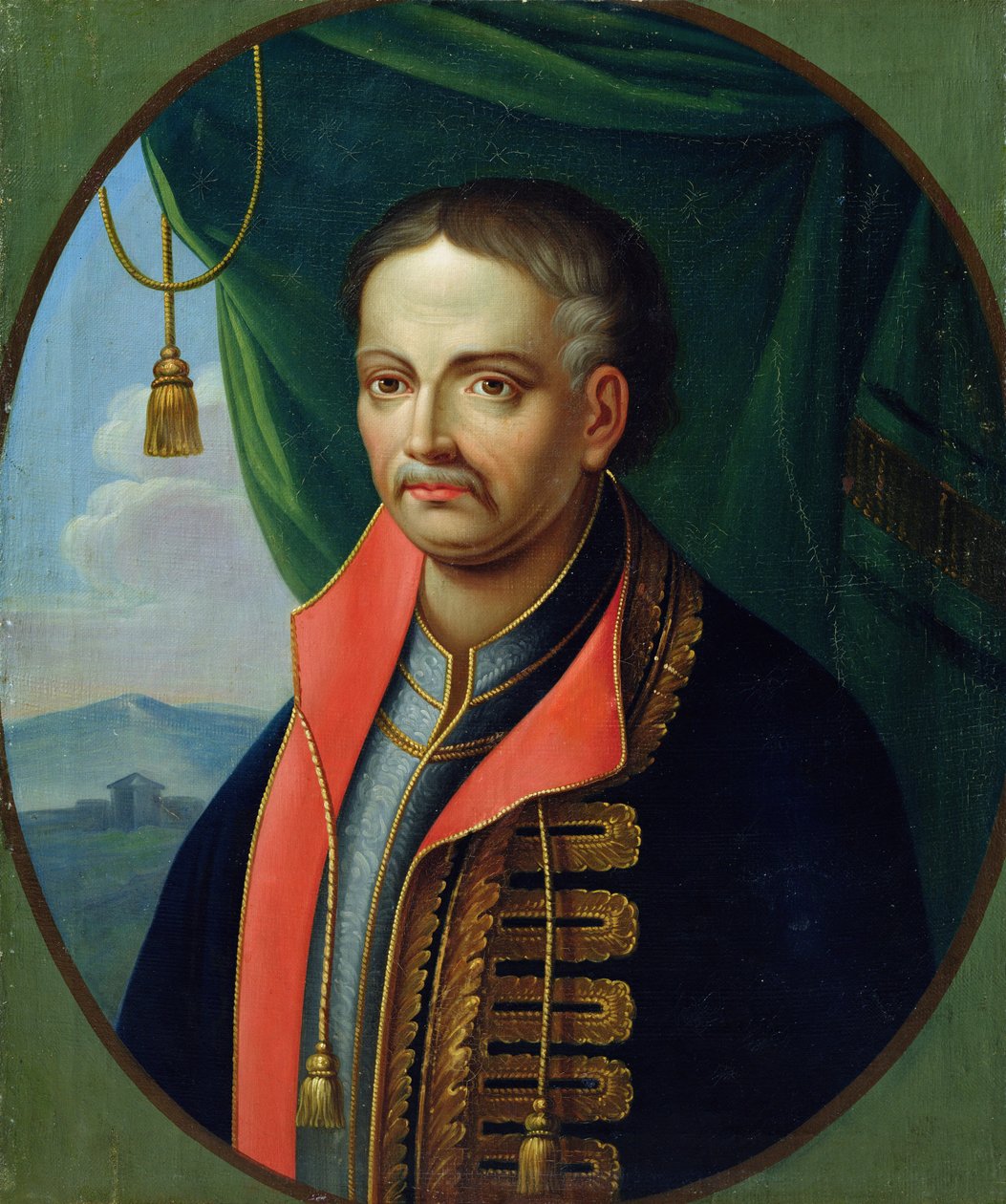 Ivan Mazepa, az ukrán kozákok hetmanjának portréja alkotó: Stepan Zemlykov