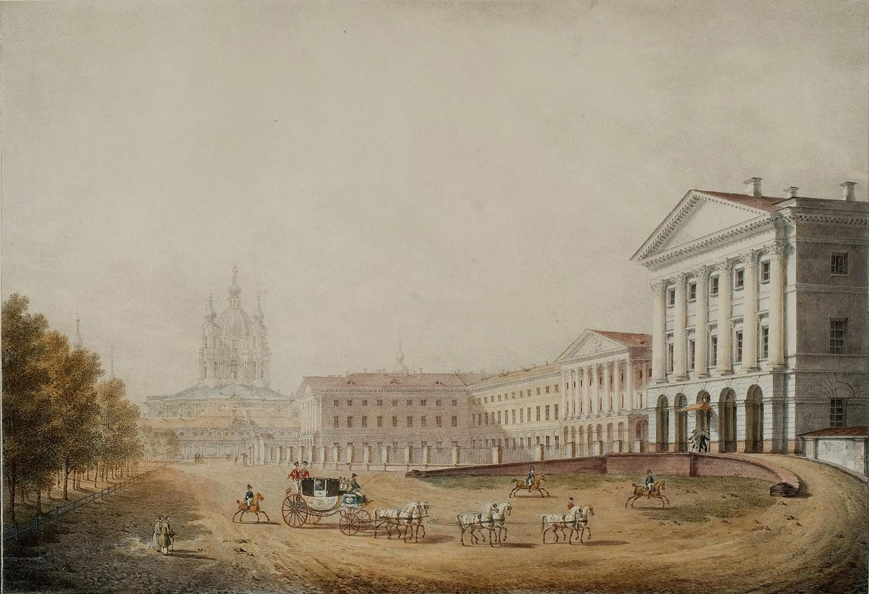 A Szmolnij Nemesleányok Intézete Szentpéterváron, 1823 alkotó: Stepan Philippovich Galaktionov