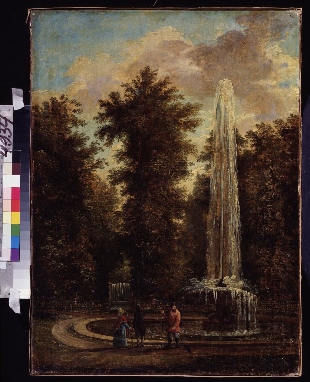 ""Kilátás egy szökőkútra a parkban"" Stepan Philippovich Galaktionov (1779-1854) M. Kroshitsky Művészeti Múzeum, Szevasztopol festménye alkotó: Stepan Philippovich Galaktionov