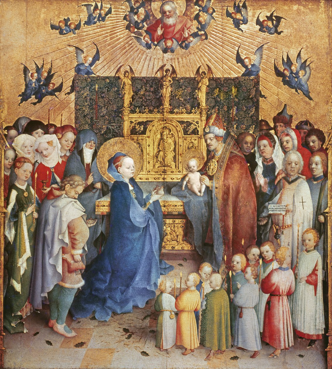 Krisztus bemutatása a templomban, 1447 alkotó: Stephan Lochner