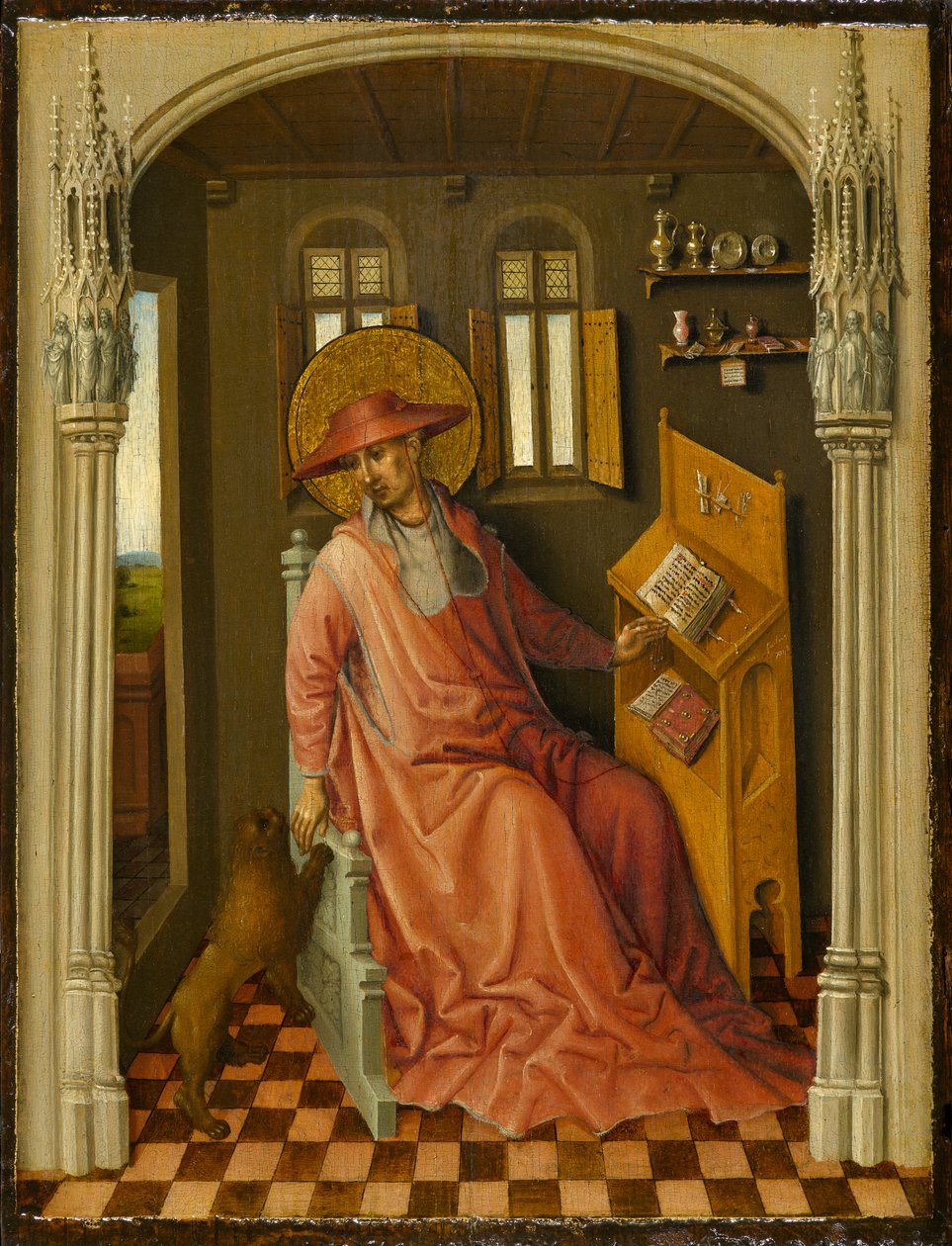 Szent Jeromos tanulmányában, 1440 körül alkotó: Stephan Lochner