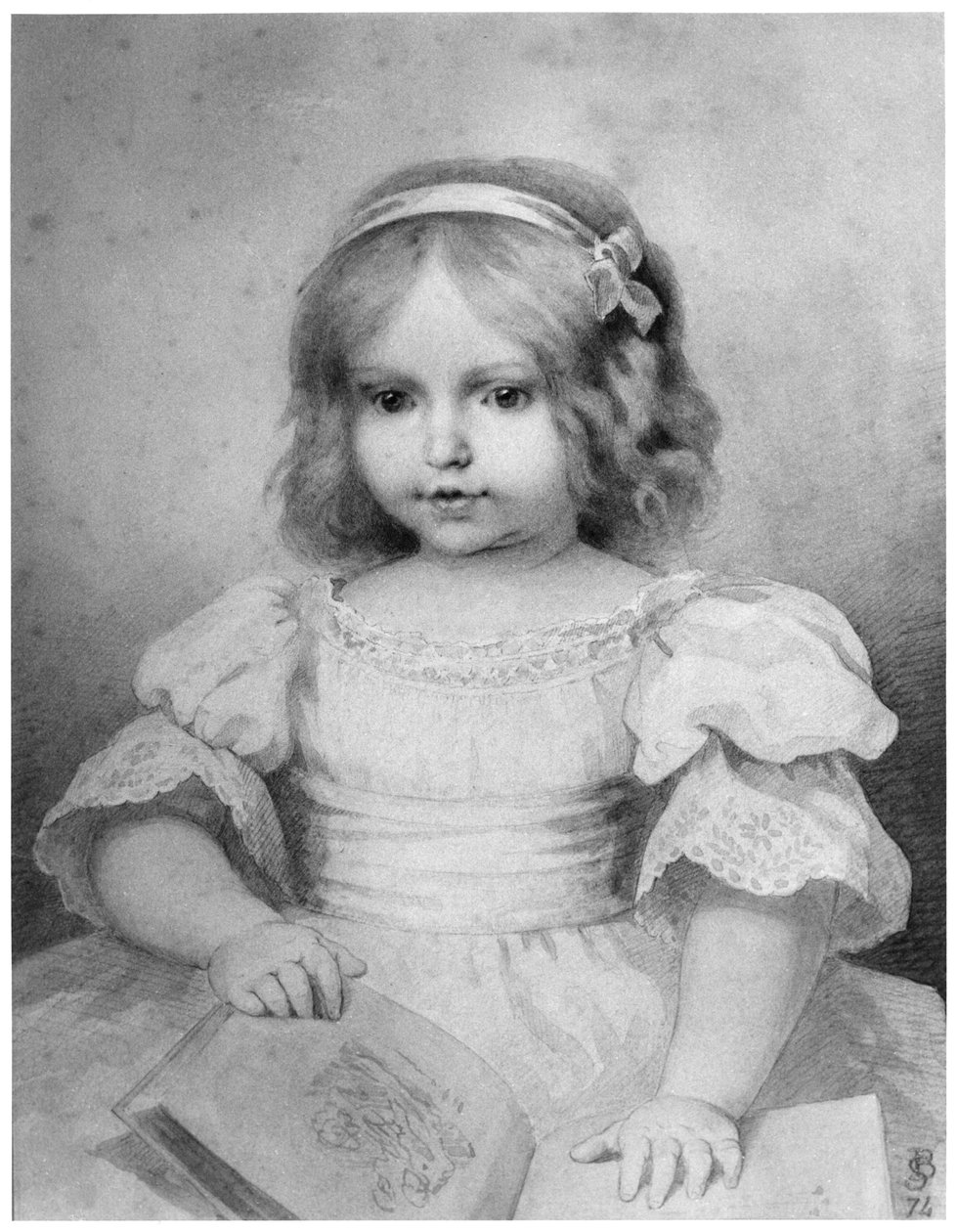Colette 18 hónapos, 1875 (bw fotó) alkotó: Stephane Baron