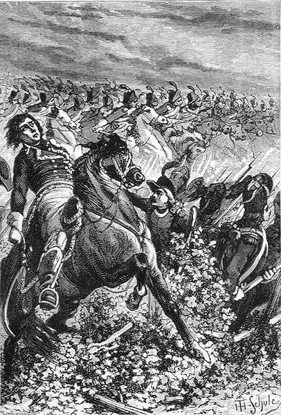 A marengói csata, Schuler, Jules Theophile (1821-78) metszete, Emile de Bonnechose "The History of France" című művéből, kiadó: Ward, Lock and Co, London (metszet). alkotó: Stephane Pannemaker