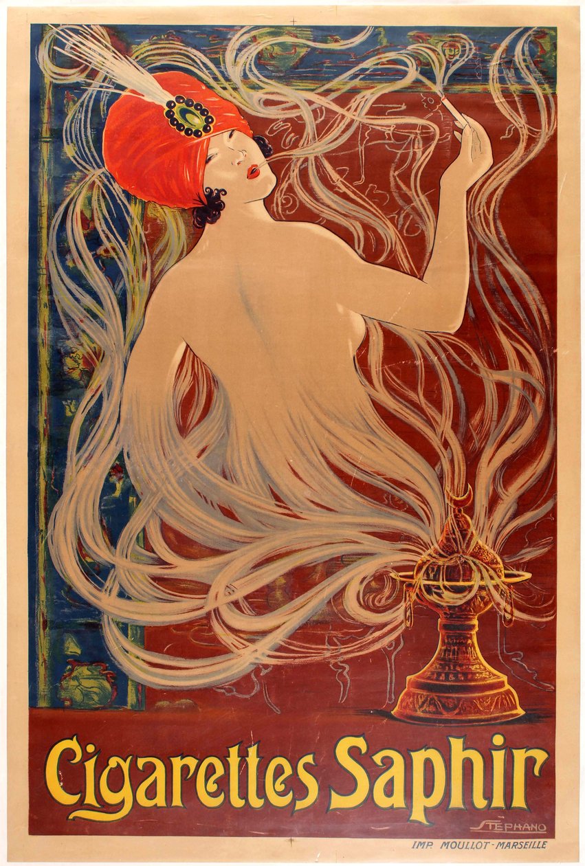 Zafír cigaretta, 1910. alkotó: Stephano