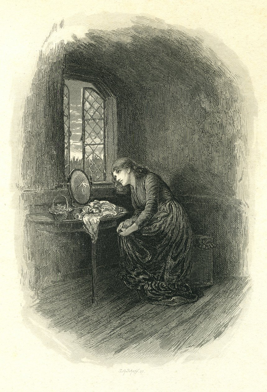 Little Dorrit - Amy Dorrit az ablakon alkotó: Stephen Alonzo Schoff