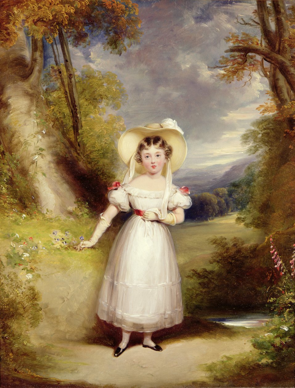 Viktória hercegnő (később Viktória királynő) 9 éves, 1828 (panel) alkotó: Stephen Catterson Smith