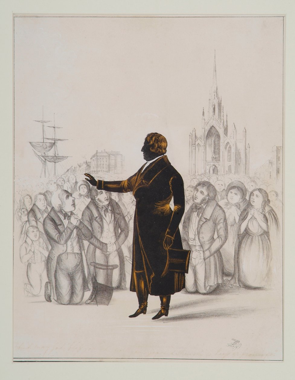 Mathew atya sziluettje, 1870 körül (wc papíron) alkotó: Stephen ODriscoll