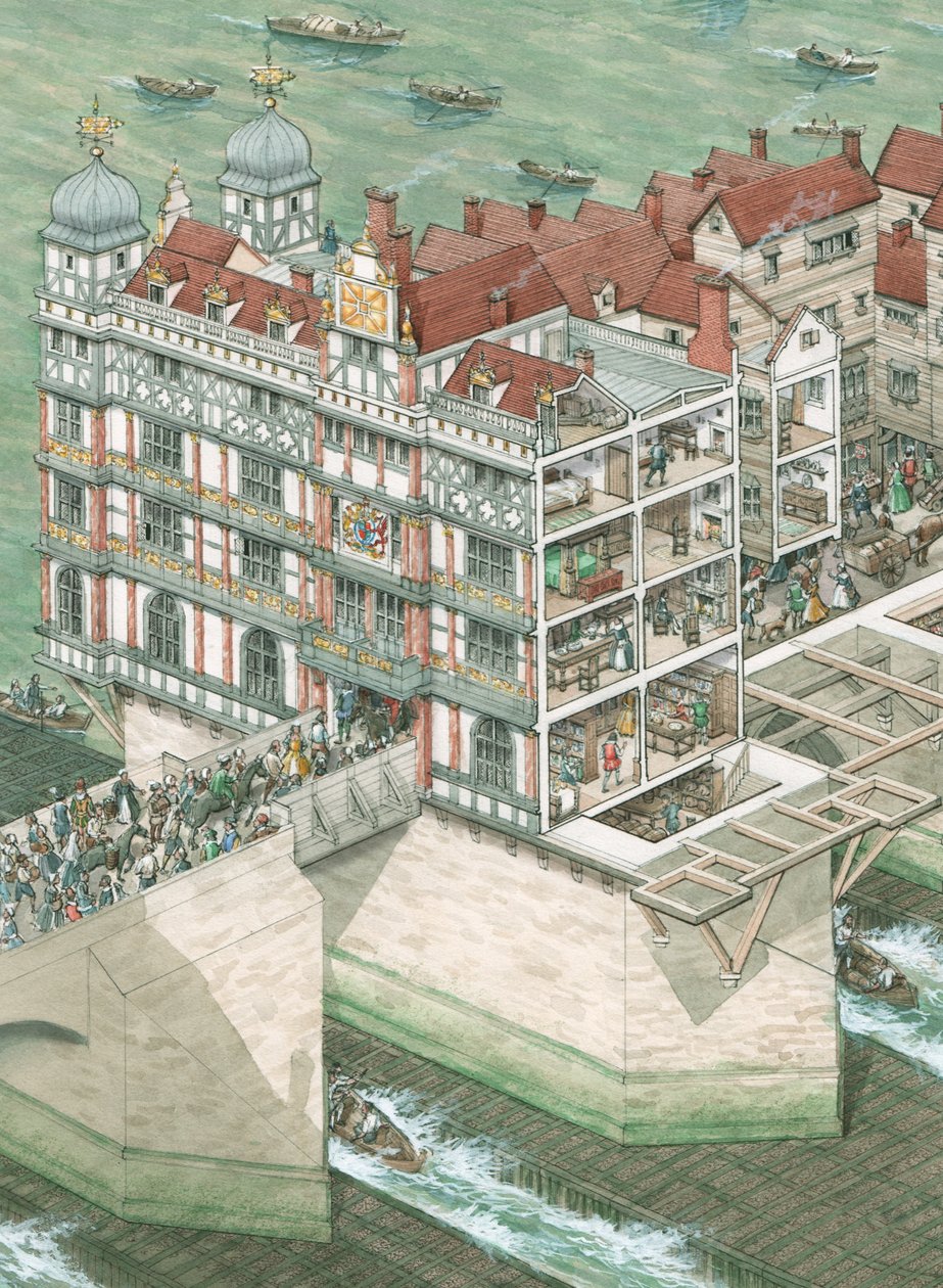 Nonsuch House az Old London Bridge-en alkotó: Stephen Conlin