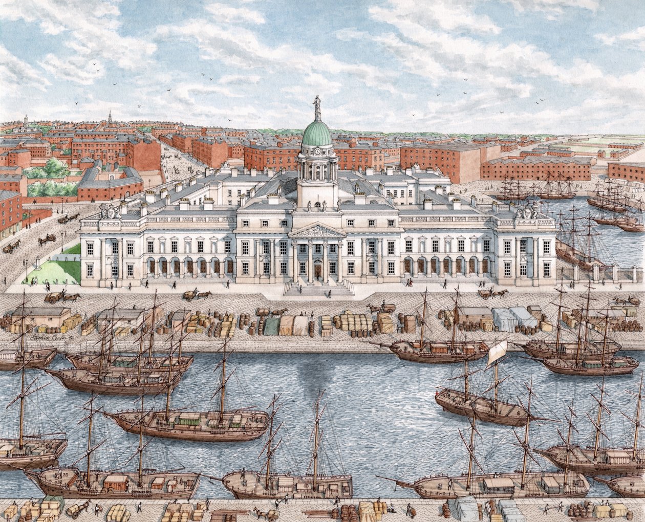 The Custom House, Dublin, Írország alkotó: Stephen Conlin