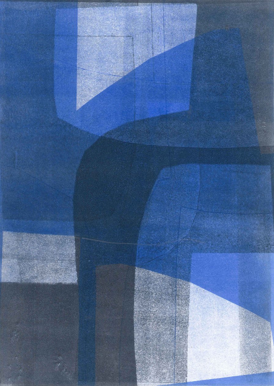 Blue Arches VI, 2015 (monoprint papírra) alkotó: Stephen Dow