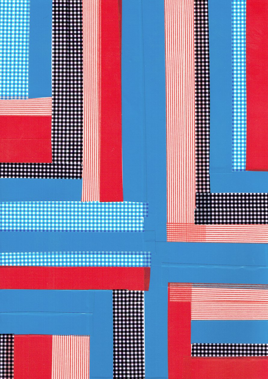 Criss cross II, 2017 (szalag, papír) alkotó: Stephen Dow