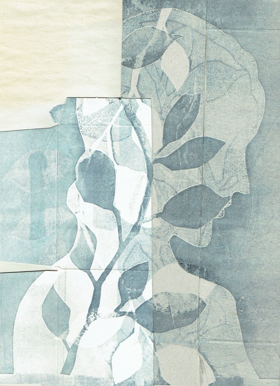 La Foret II, 2016 (monoprint és kollázs) alkotó: Stephen Dow