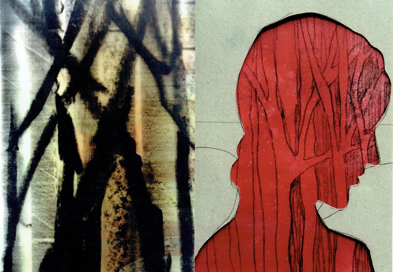 La Foret VIII, 2017 (monoprint és fotókollázs) alkotó: Stephen Dow