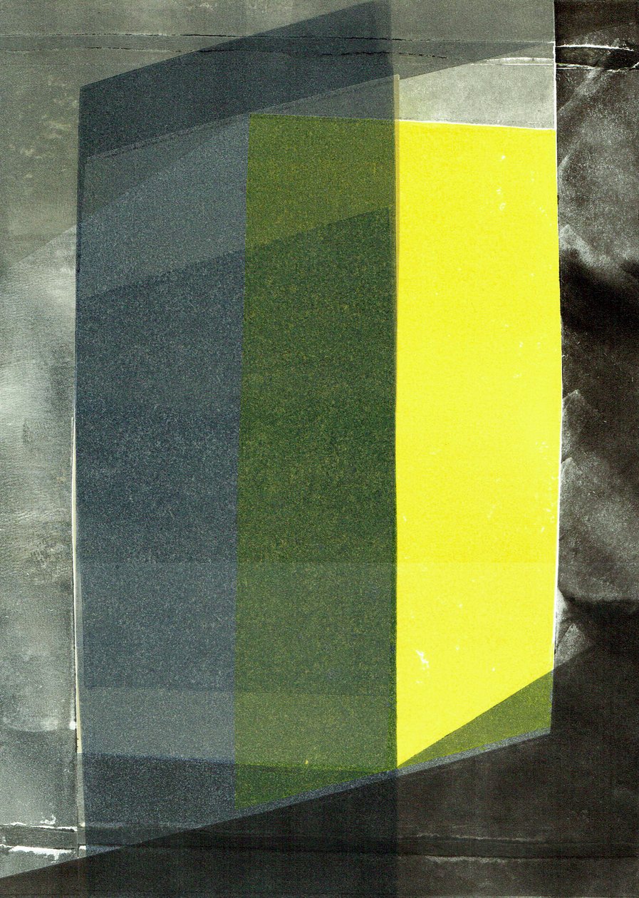 Oblique IV, 2020, monoprint, papír alkotó: Stephen Dow