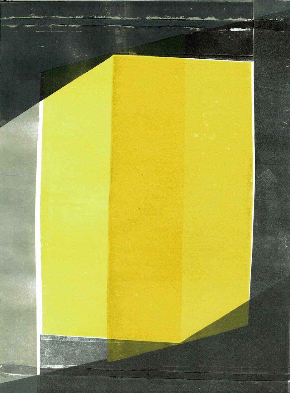 Oblique I, 2020, monoprint, papír alkotó: Stephen Dow
