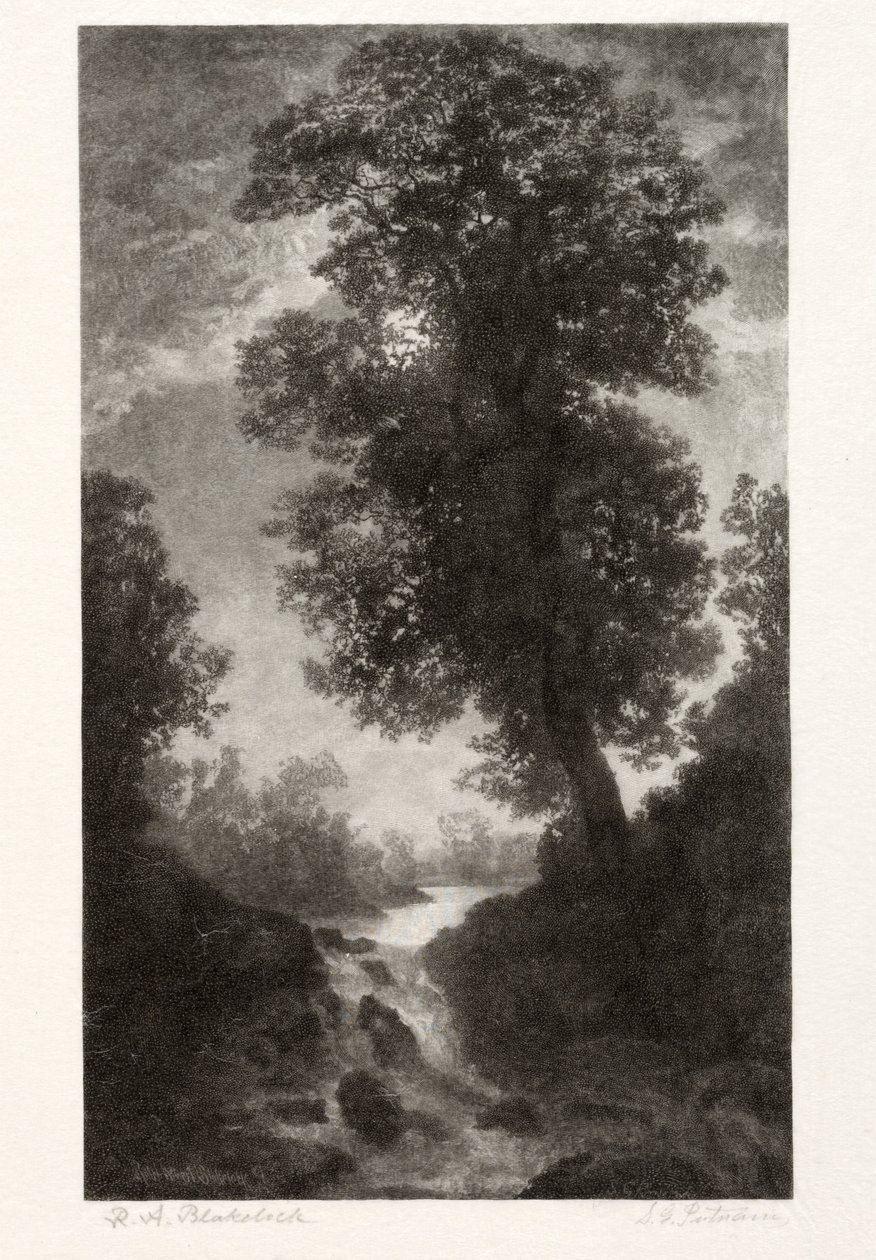 Vízesés holdfényben, 1887. alkotó: Stephen Greeley Putnam