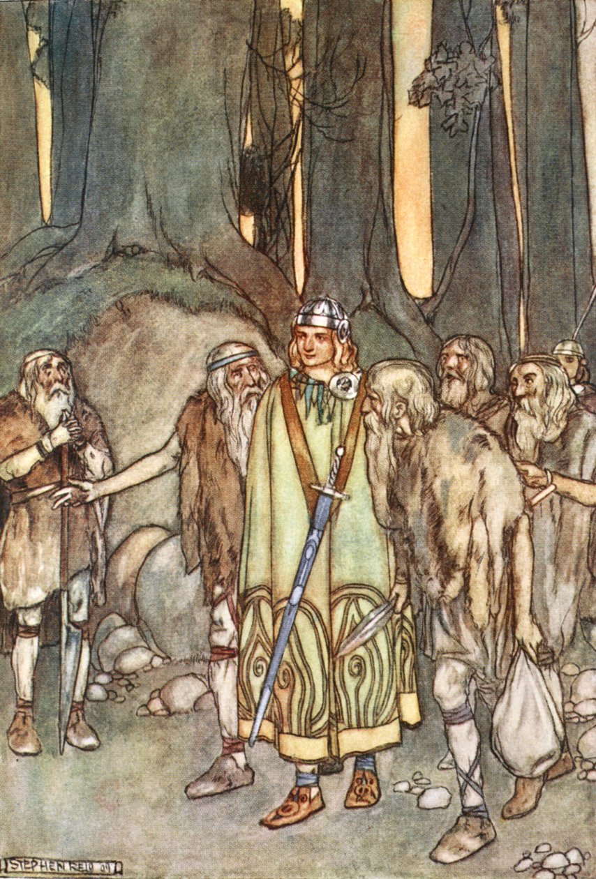 „És azon az éjszakán lakoma és öröm volt a magányos kunyhóban”, 1910. alkotó: Stephen Reid