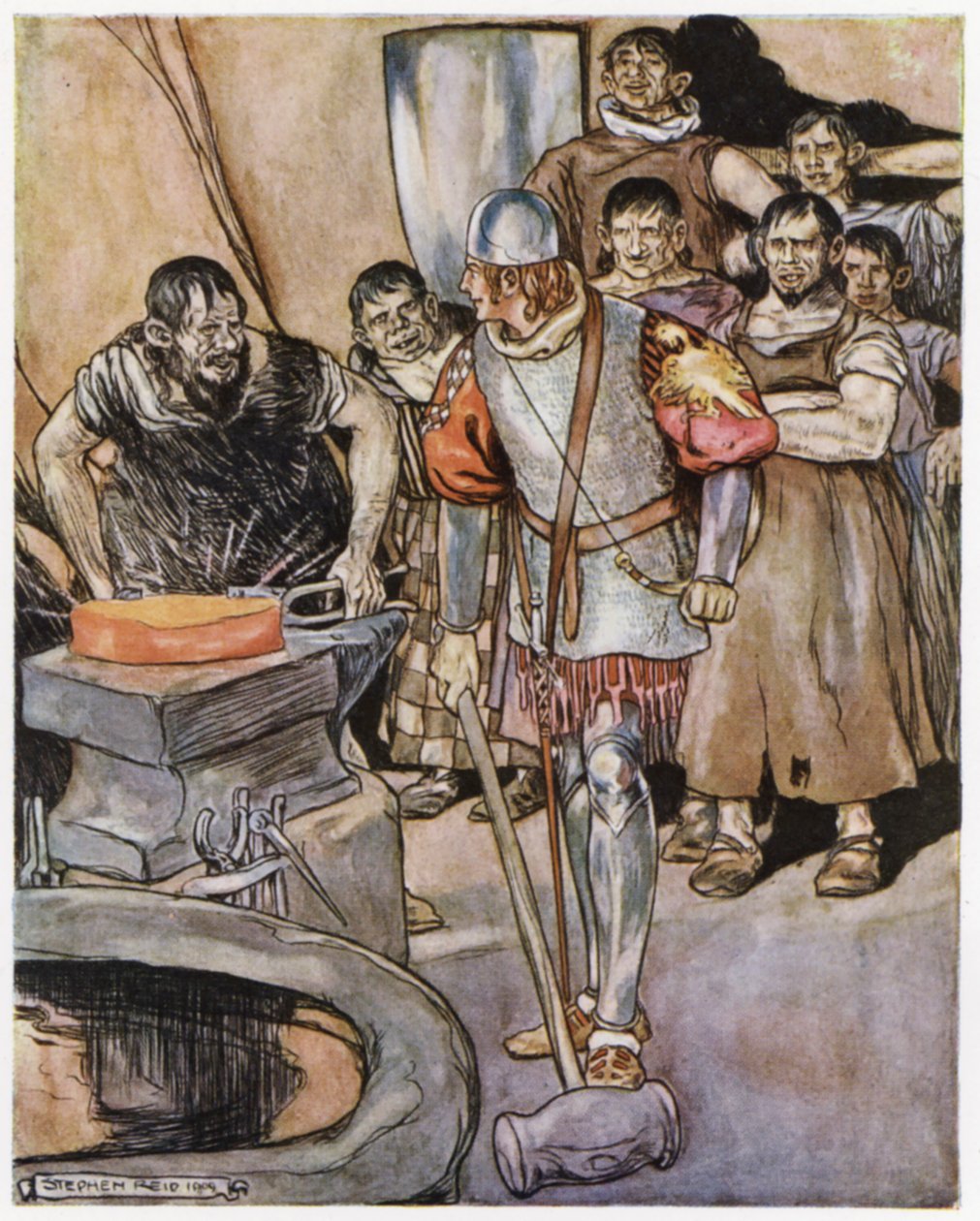 Illusztráció Siegfried, a sárkányölőhöz (színes litó) alkotó: Stephen Reid