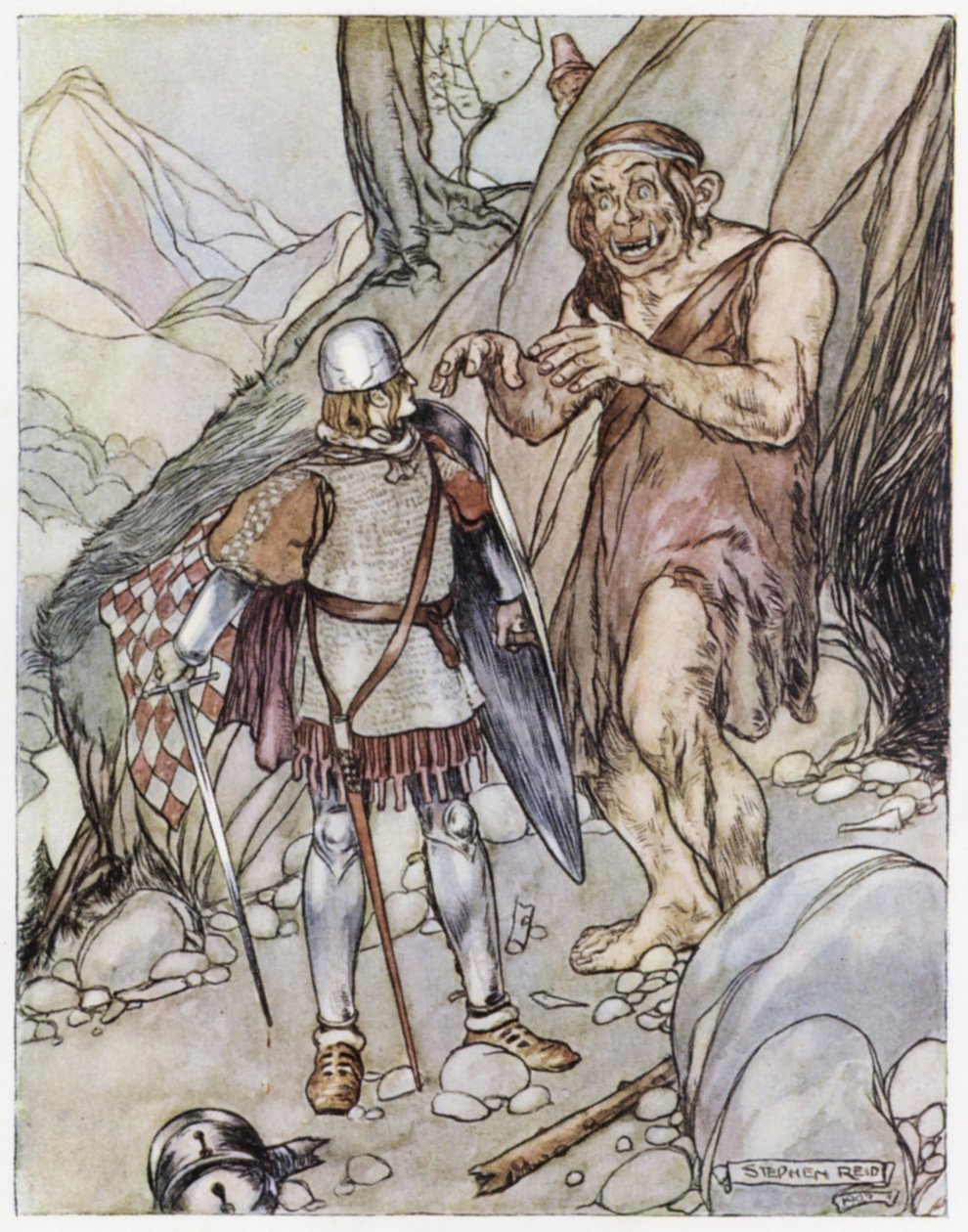Illusztráció Siegfried, a sárkányölőhöz (színes litó) alkotó: Stephen Reid