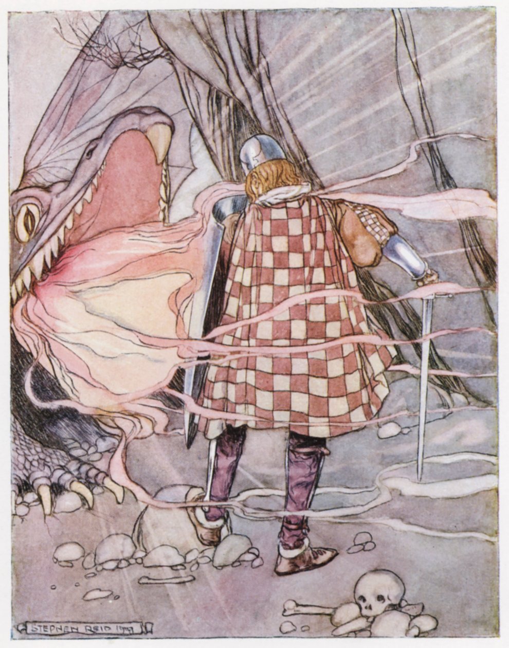 Illusztráció Siegfried, a sárkányölőhöz (színes litó) alkotó: Stephen Reid