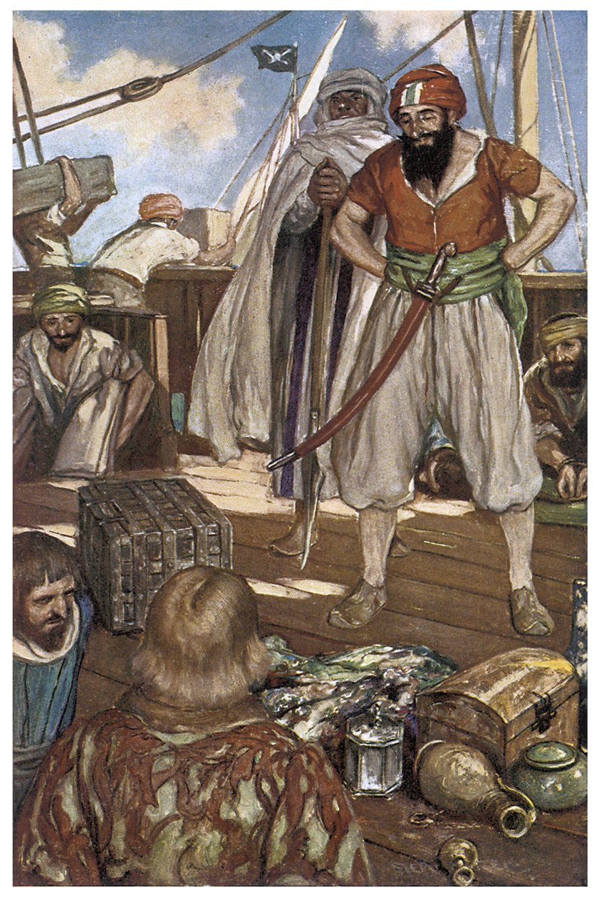 A barbar kalózok ábrázolása a Földközi-tengeren Henry Gilbert „The Boy