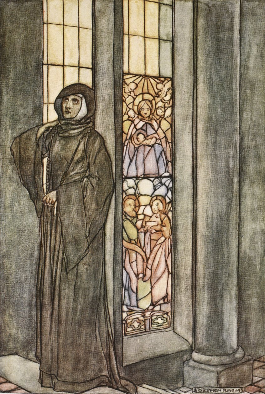 Újra és újra hallotta saját nevét kiáltozni, T.W. „The High Deeds of Finn, and other Bardic Romances of Ancient Ireland” című művéből. Rolleston (színes litó) alkotó: Stephen Reid