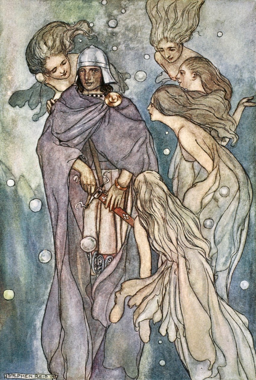 „Ott laktak a vörös hajú óceáni nimfák”, 1910. alkotó: Stephen Reid
