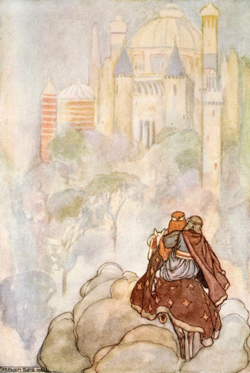 „Fellovagoltak egy impozáns palotához”, 1910. alkotó: Stephen Reid