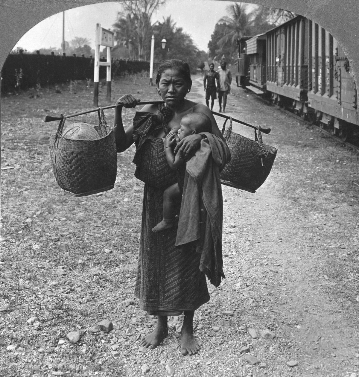 Shan nő és gyermek, Felső-Burma, 1908 alkotó: Stereo Travel Co