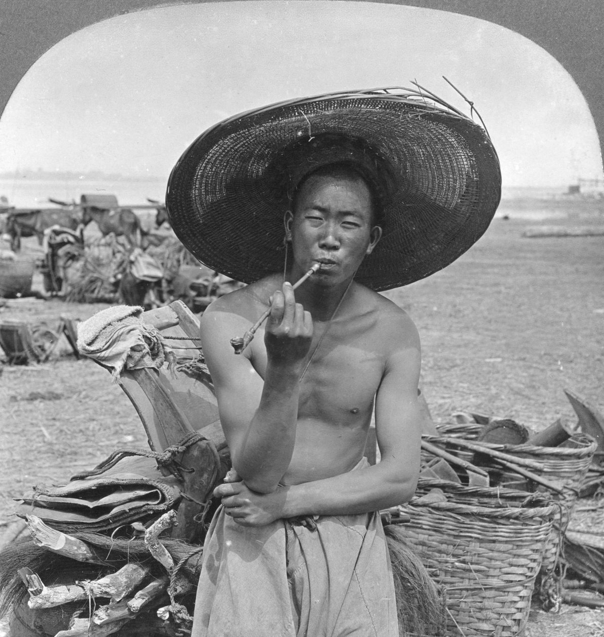 Tipikus kínai, Bhamo, Burma, 1908 alkotó: Stereo Travel Co