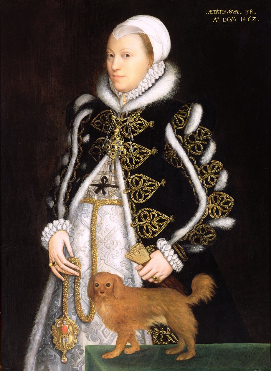 Női portré, valószínűleg Catherine Carey, Lady Knollys alkotó: Steven van der Meulen