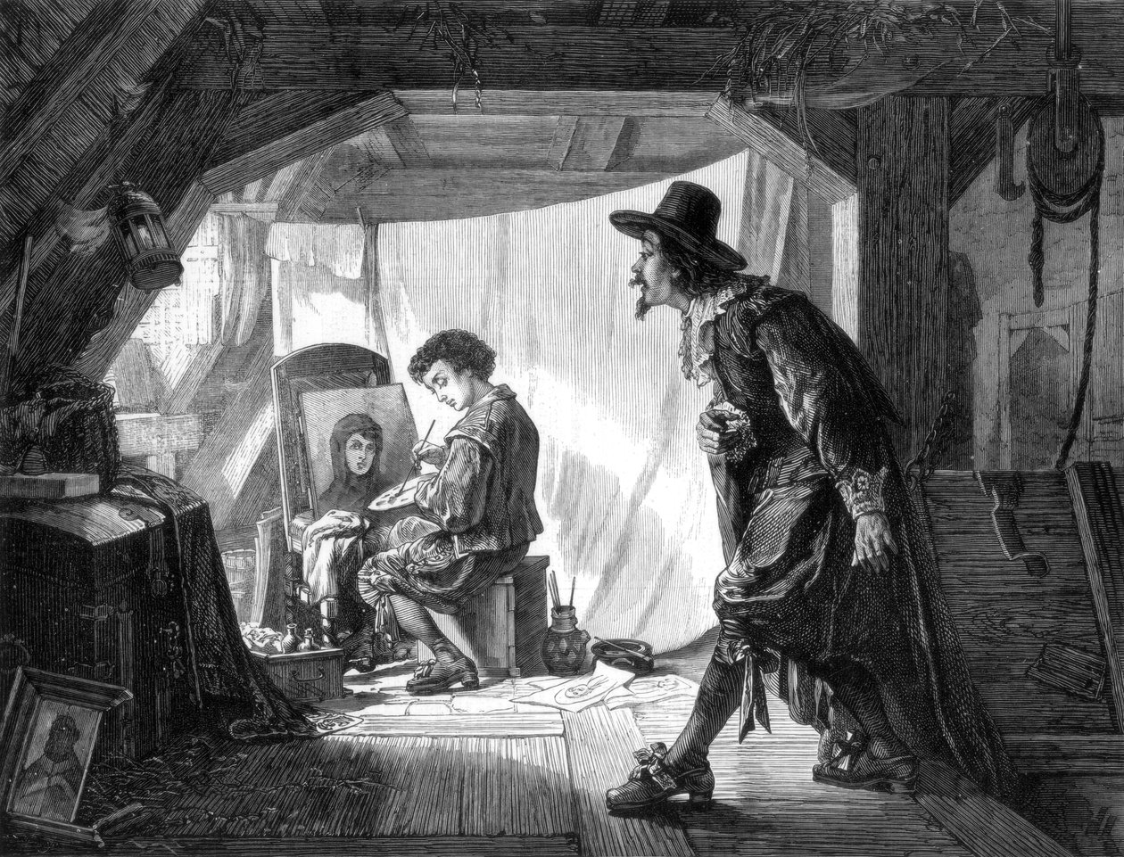 A fiatal Rubenst meglepte mestere, Van Noort, 1875. alkotó: Steven Arad Allen