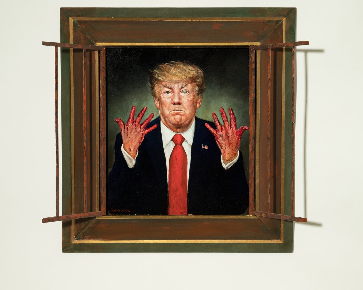 Vádat emeltek Trump ellen, 2020 (olaj a panelen) alkotó: Steven Skollar