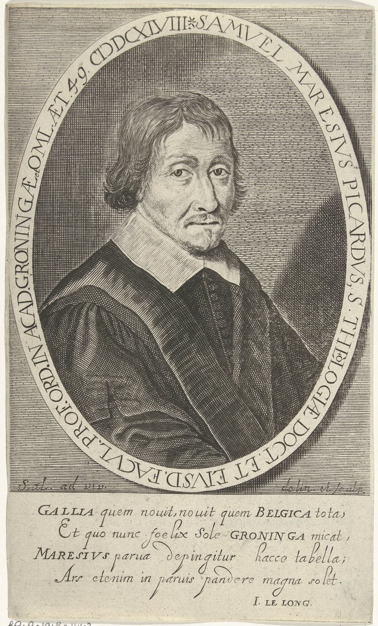 Portré van Samuel Maresius alkotó: Steven van Lamsweerde