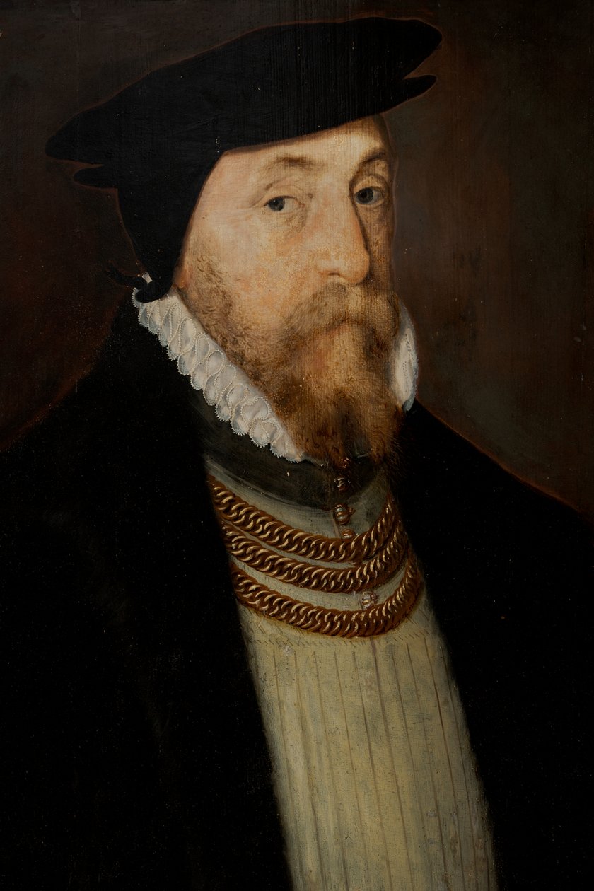 Sir Thomas Gresham (kb. 1518-1579), 1518-79 körül (olaj, tábla) alkotó: Steven van der (attr. to) Meulen