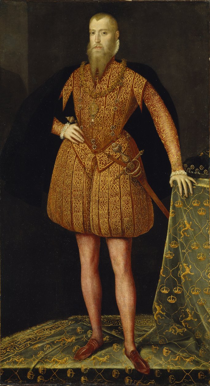 XIV. Erik svéd király portréja 1533-1577, 1561 alkotó: Steven van der Meulen