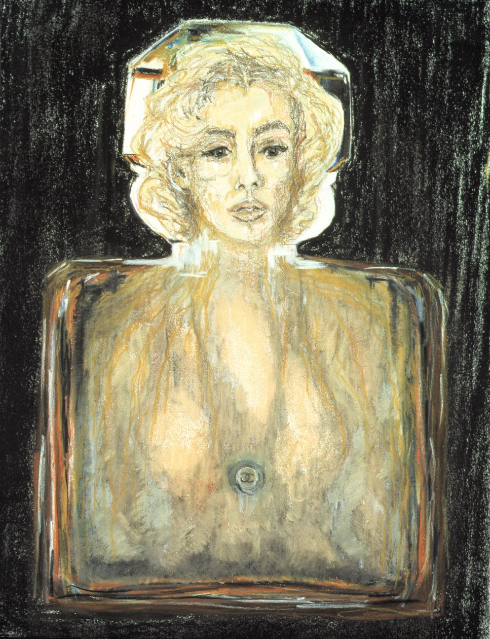 Marilyn a Chanelben, 1996 (pasztell, ceruza és szén a papíron) alkotó: Stevie Taylor