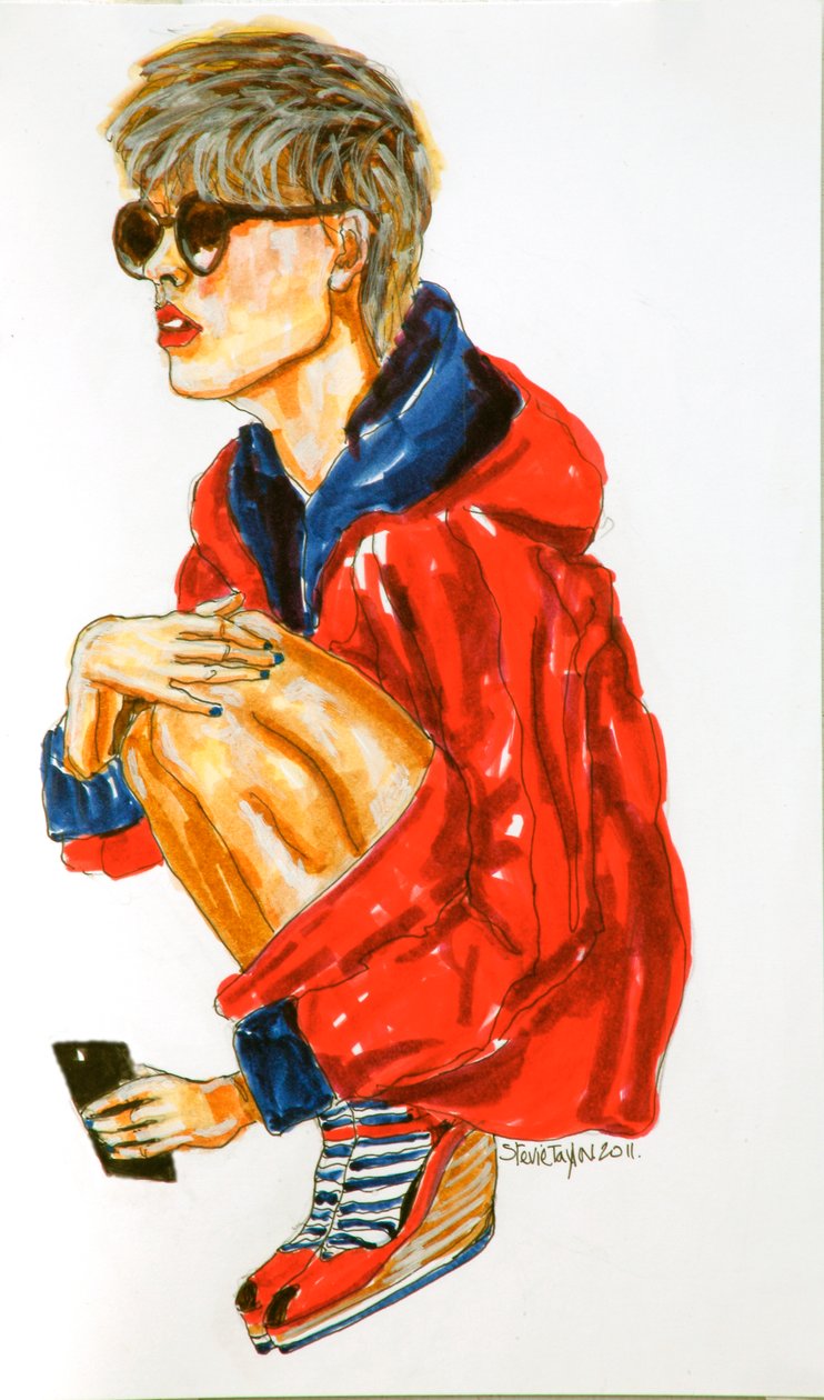 Kisebb most, 2011 (ceruza, toll és tinta papíron) alkotó: Stevie Taylor