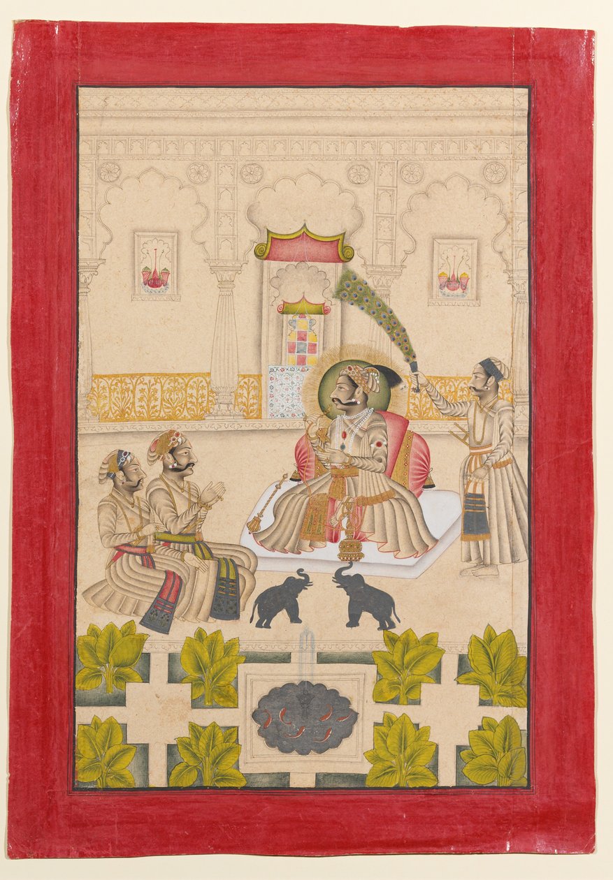 Maharana Amar Singh II két ezüst elefánt alkotó: Stipple Master
