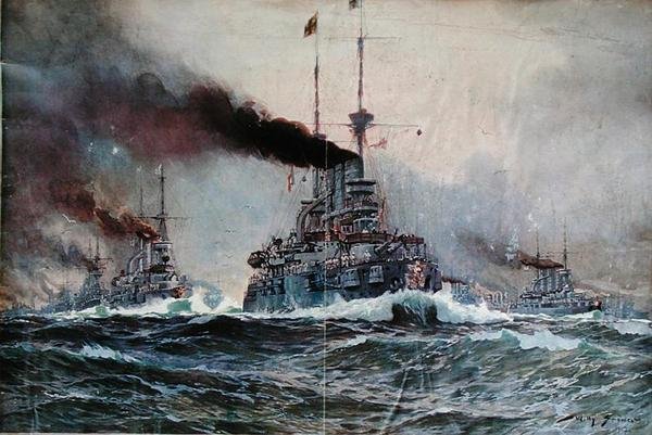 A német flottilla a tengeren alkotó: Willy Stoewer 