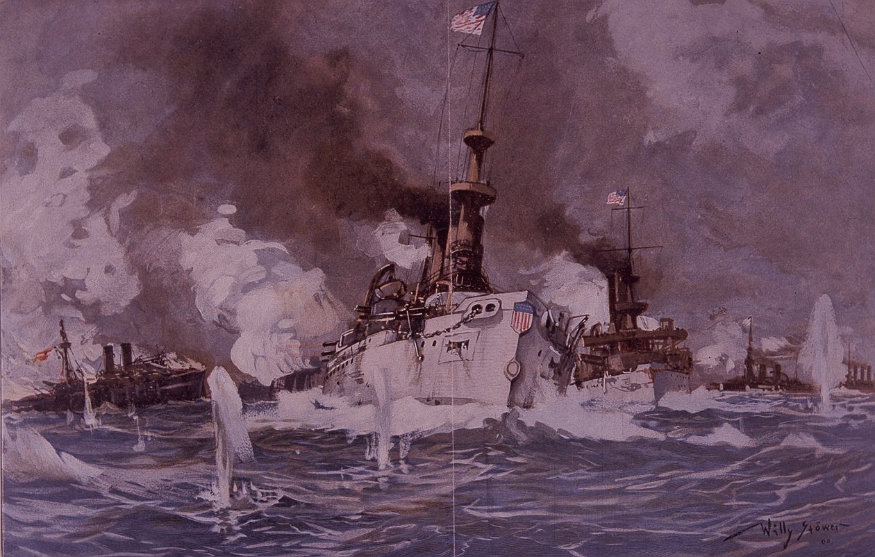 Spanyol-amerikai háború 1898, Santiago de Cuba csata alkotó: Willy Stoewer 
