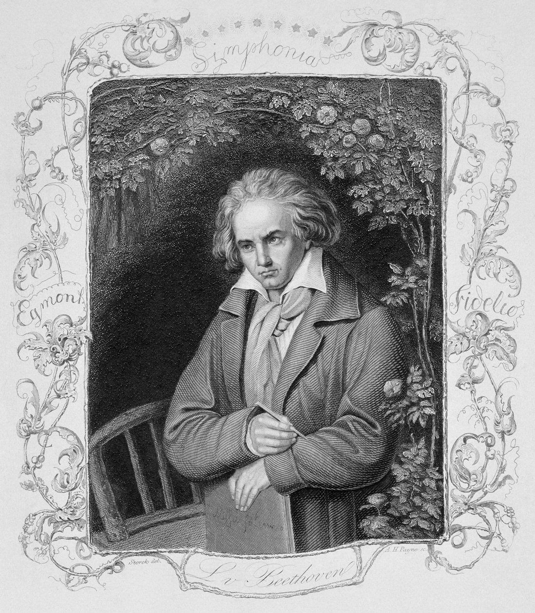 Ludwig van Beethoven (1700-1827), vésette Albert Henry Payne (1812-1902) alkotó: Storck