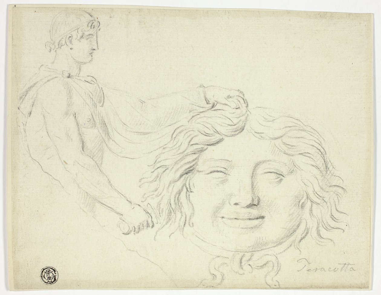 Perseus és a Gorgó feje alkotó: Style of Jacques Louis David